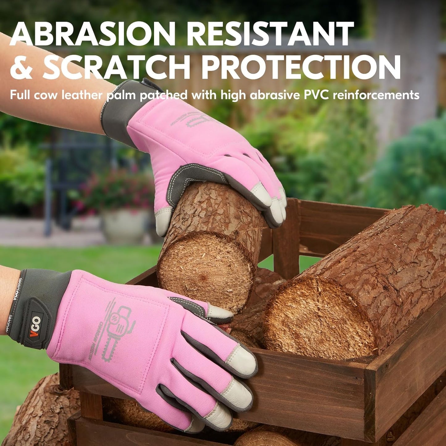 ... Chainsaw Gloves,12-Layer Saw Protection on Left/Both Hand Back,Cow Leather Gloves,Touchscreen