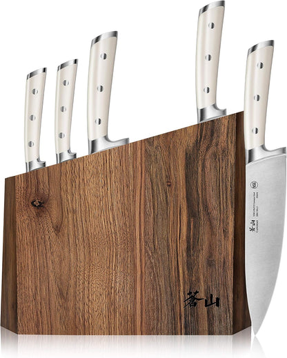 Cangshan S1 Series 1022568 German Steel Forged 5-Piece Starter Knife Block Set, Walnut