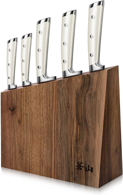 Cangshan S1 Series 1022568 German Steel Forged 5-Piece Starter Knife Block Set, Walnut
