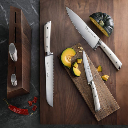 Cangshan S1 Series 1022568 German Steel Forged 5-Piece Starter Knife Block Set, Walnut