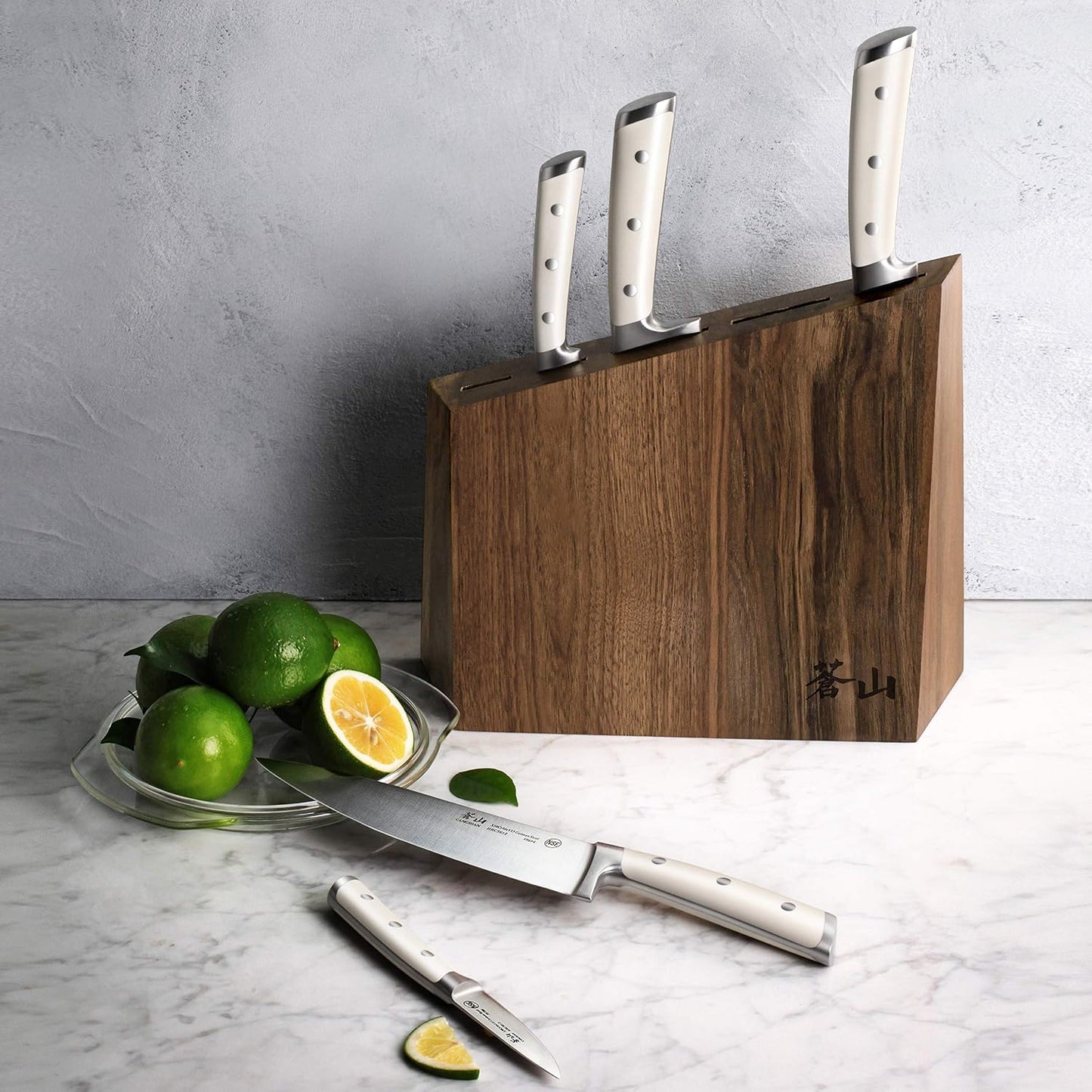 Cangshan S1 Series 1022568 German Steel Forged 5-Piece Starter Knife Block Set, Walnut