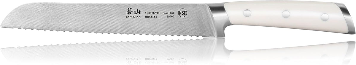 Cangshan S1 Series 1022568 German Steel Forged 5-Piece Starter Knife Block Set, Walnut