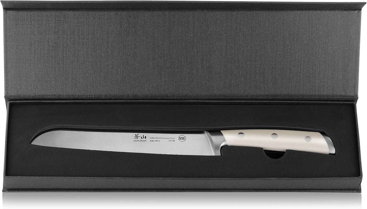 Cangshan S1 Series 1022568 German Steel Forged 5-Piece Starter Knife Block Set, Walnut