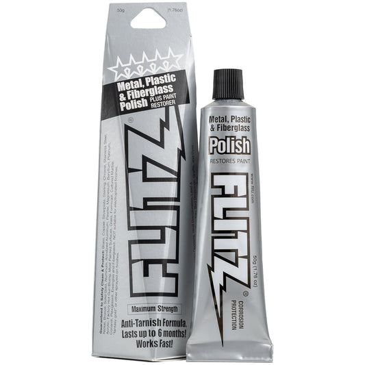 Metal Polish Paste - 1.76oz USA-Made Silver Polish for Solid Chrome, Stainless Steel, & Aluminum - Non-Abrasive for Light Oxidation - Requires Manual Buffing - Not for Plated/Coated Surfaces (1 Pack)