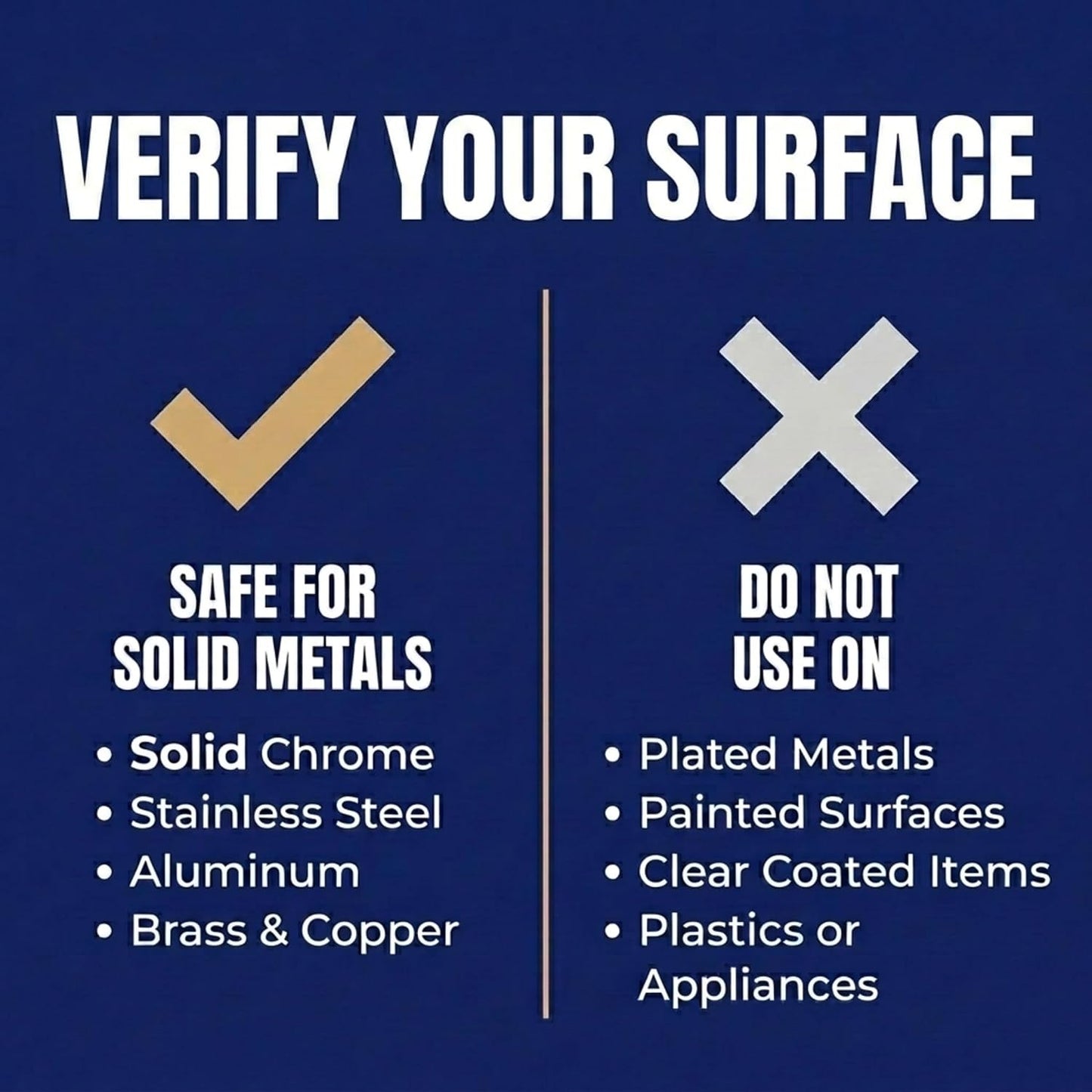 Metal Polish Paste - 1.76oz USA-Made Silver Polish for Solid Chrome, Stainless Steel, & Aluminum - Non-Abrasive for Light Oxidation - Requires Manual Buffing - Not for Plated/Coated Surfaces (1 Pack)