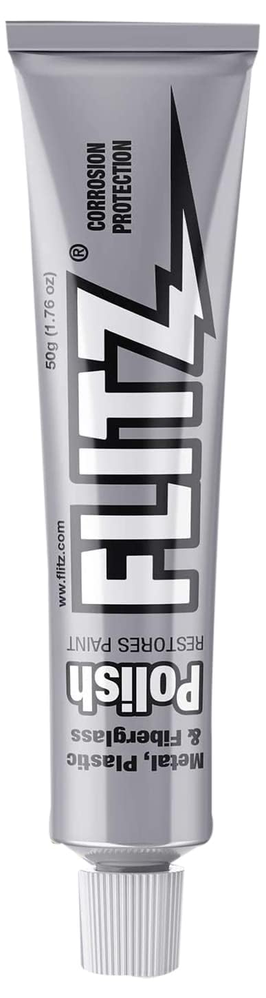 Metal Polish Paste - 1.76oz USA-Made Silver Polish for Solid Chrome, Stainless Steel, & Aluminum - Non-Abrasive for Light Oxidation - Requires Manual Buffing - Not for Plated/Coated Surfaces (1 Pack)