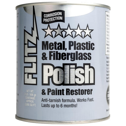 Metal Polish Paste - 1.76oz USA-Made Silver Polish for Solid Chrome, Stainless Steel, & Aluminum - Non-Abrasive for Light Oxidation - Requires Manual Buffing - Not for Plated/Coated Surfaces (1 Pack)