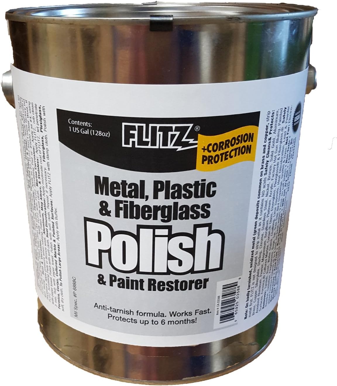 Metal Polish Paste - 1.76oz USA-Made Silver Polish for Solid Chrome, Stainless Steel, & Aluminum - Non-Abrasive for Light Oxidation - Requires Manual Buffing - Not for Plated/Coated Surfaces (1 Pack)