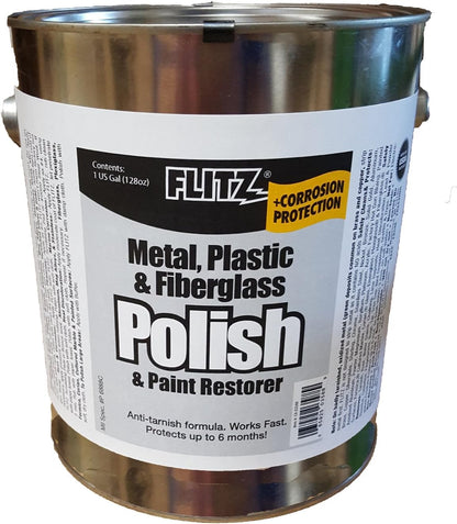 Metal Polish Paste - 1.76oz USA-Made Silver Polish for Solid Chrome, Stainless Steel, & Aluminum - Non-Abrasive for Light Oxidation - Requires Manual Buffing - Not for Plated/Coated Surfaces (1 Pack)