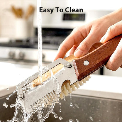 2026 New Multi-functional Vegetable Peeler, Ktchen Multi-function Stainless Steel Thickened Fruit Peeler Knife with Wooden Handle, 3-1,Suitable for Peeling Fruits and Shredding Scallions (B-1PCS)