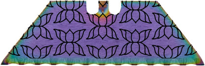 Serrated Steel Blade Replacement for Berkling Utility Knife, Custom Double Sided Laser Engraved Designs, Rainbow - Skull - 5 Pack