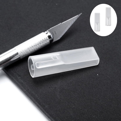 60 Pieces Carving Knife Cover Carving Knife Blade Cover Knife Carft Knife Hobby Safety Knife Covers Sleeves for Knife, White