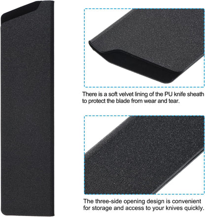 ABS Knife Cover Sleeves for 8" Chef Knife, Knives Edge Guard Blade Protector Universal Knife Sheath for Home Kitchen, Black