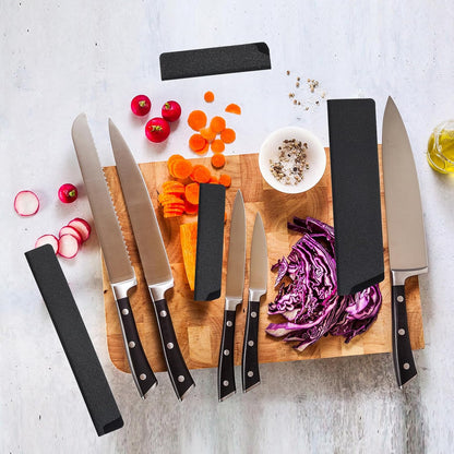 ABS Knife Cover Sleeves for 8" Chef Knife, Knives Edge Guard Blade Protector Universal Knife Sheath for Home Kitchen, Black
