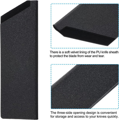 ABS Knife Cover Sleeves for 8" Chef Knife, Knives Edge Guard Blade Protector Universal Knife Sheath for Home Kitchen, Black