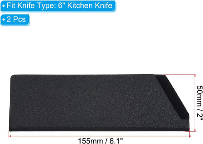 ABS Knife Cover Sleeves for 8" Chef Knife, Knives Edge Guard Blade Protector Universal Knife Sheath for Home Kitchen, Black