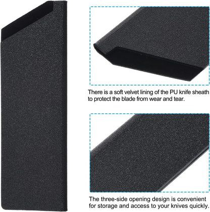 ABS Knife Cover Sleeves for 8" Chef Knife, Knives Edge Guard Blade Protector Universal Knife Sheath for Home Kitchen, Black