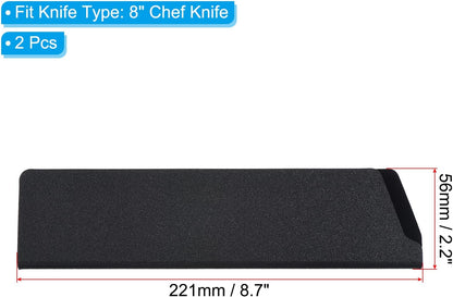 ABS Knife Cover Sleeves for 8" Chef Knife, Knives Edge Guard Blade Protector Universal Knife Sheath for Home Kitchen, Black