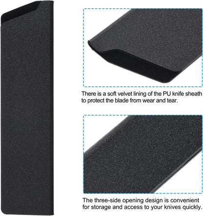 ABS Knife Cover Sleeves for 8" Chef Knife, Knives Edge Guard Blade Protector Universal Knife Sheath for Home Kitchen, Black