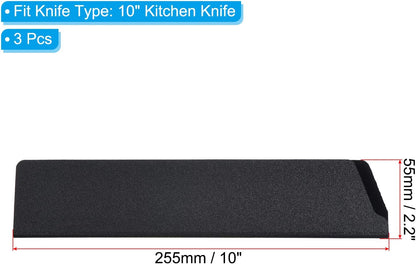 ABS Knife Cover Sleeves for 8" Chef Knife, Knives Edge Guard Blade Protector Universal Knife Sheath for Home Kitchen, Black