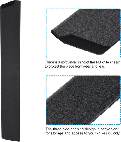 ABS Knife Cover Sleeves for 8" Chef Knife, Knives Edge Guard Blade Protector Universal Knife Sheath for Home Kitchen, Black