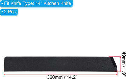 ABS Knife Cover Sleeves for 8" Chef Knife, Knives Edge Guard Blade Protector Universal Knife Sheath for Home Kitchen, Black