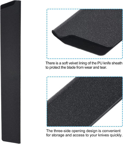 ABS Knife Cover Sleeves for 8" Chef Knife, Knives Edge Guard Blade Protector Universal Knife Sheath for Home Kitchen, Black