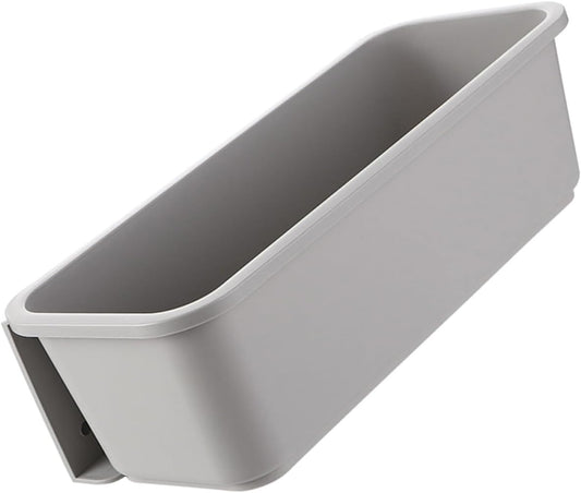 Cabinet Pull out Drawer Organizer, Gray Plastic Wall-mounted Knife Rack Storage Box for Kitchen Sink Cabinet, Space-saving Sliding Pantry Shelf for Home Kitchen