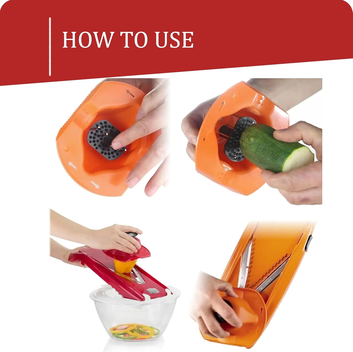 Borner by Reston Lloyd Food Safety Holder for Mandoline Slicers, Cutters & Graters, Protective Finger Guard for Safe Slicing & Grating, Made in Germany, Purple