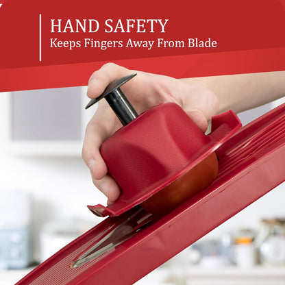 Borner by Reston Lloyd Food Safety Holder for Mandoline Slicers, Cutters & Graters, Protective Finger Guard for Safe Slicing & Grating, Made in Germany, Purple