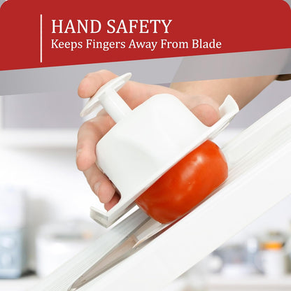 Borner by Reston Lloyd Food Safety Holder for Mandoline Slicers, Cutters & Graters, Protective Finger Guard for Safe Slicing & Grating, Made in Germany, Purple