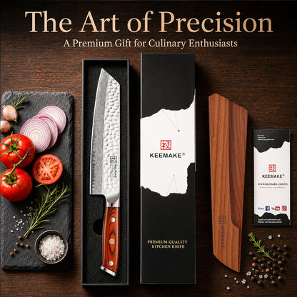 8 Inch Damascus Chef Knife, Japanese Kitchen Knife with VG10 Steel