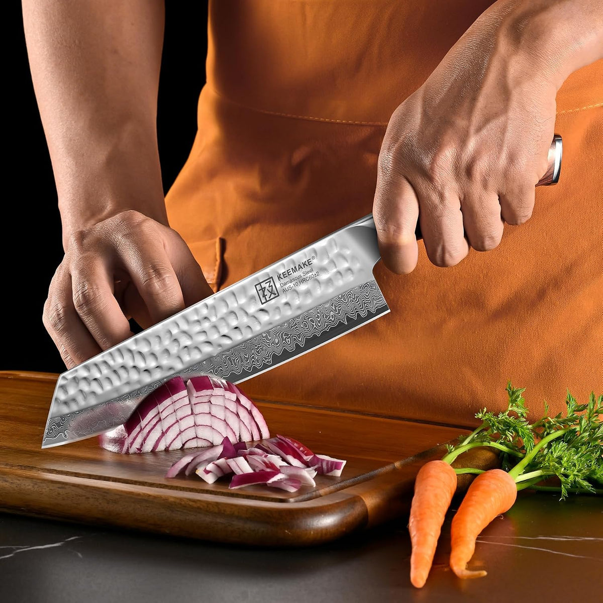 8 Inch Damascus Chef Knife, Japanese Kitchen Knife with VG10 Steel