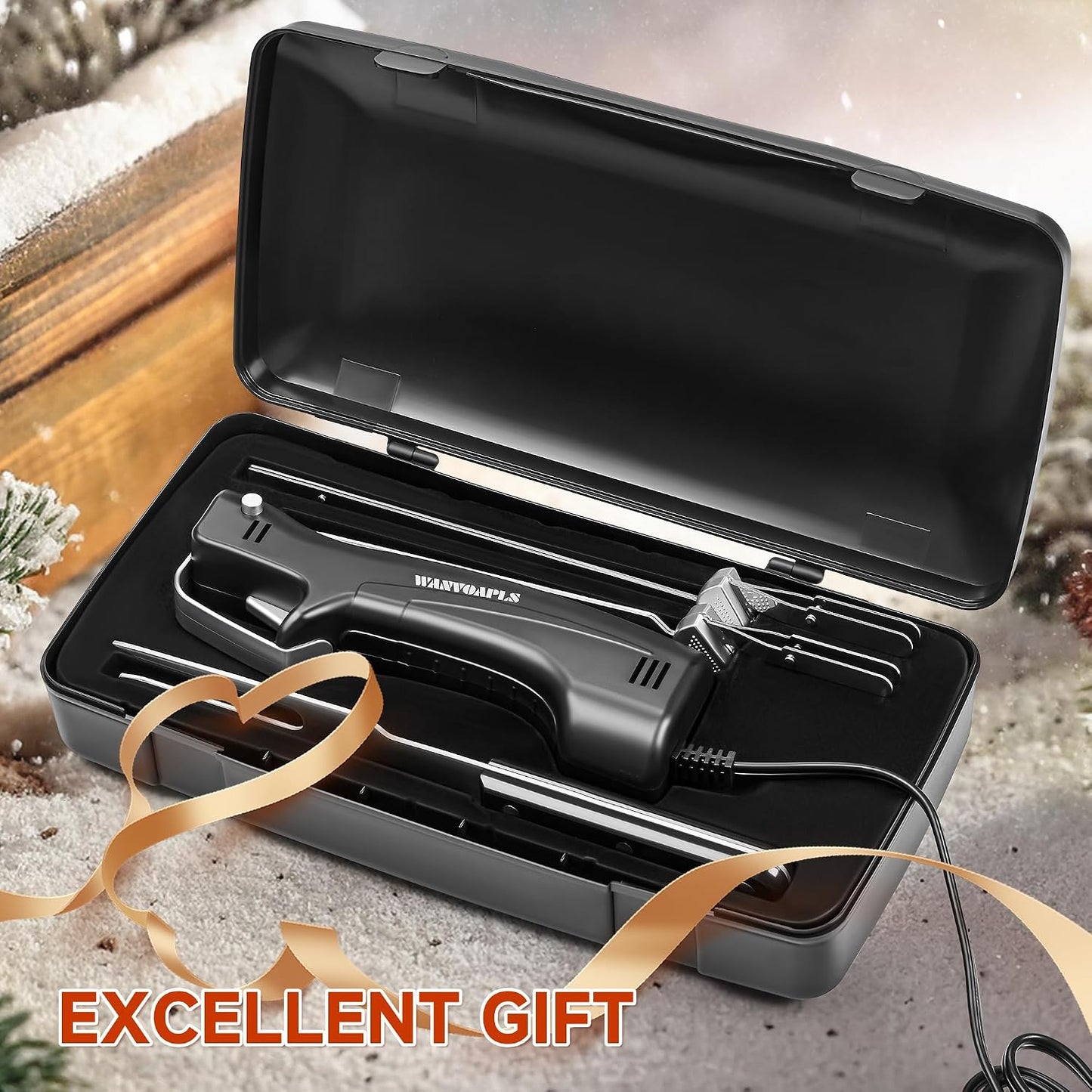 Electric Knife - Carving Knife Set, Black Ergonomic Handle Electric Knifes Cutting 2000 Times/Minute with 60-inch Power Cord, for Meat, Poultry, Bread, Brisket Slicing, Thanksgiving and Christmas Gift