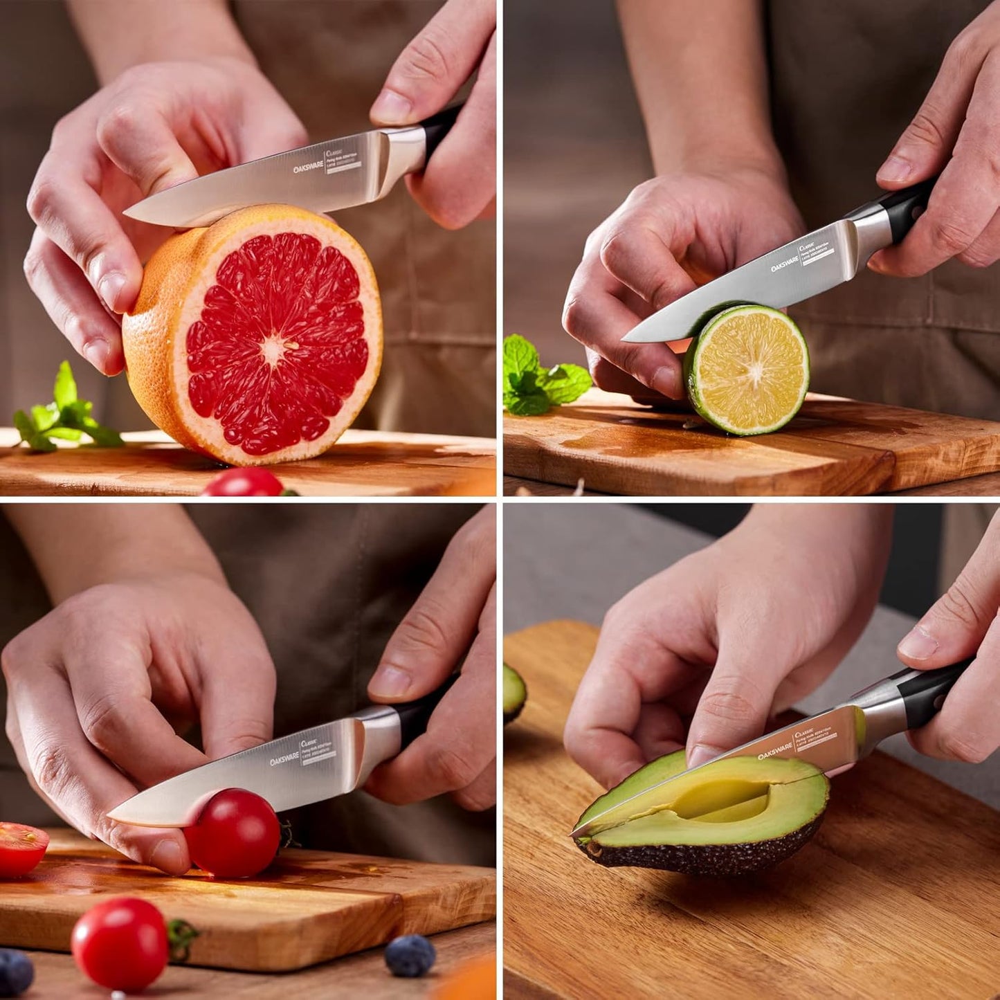 4 Inch Classic Paring Knife, German Steel Small Kitchen Knife | Razor Sharp Utility Prep Knife for Precision Peeling & Detail Cutting, Slicing & Dicing Fruits & Veggies, Ergonomic Full Tang