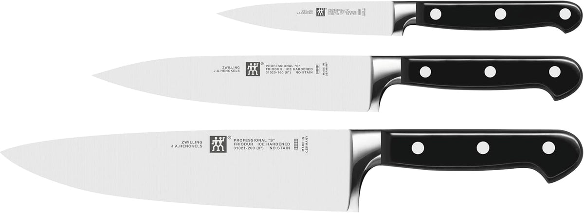 Professional S J.A Henckels 3 Piece Knives Set, Black/Stainless Steel (35602-000-0)