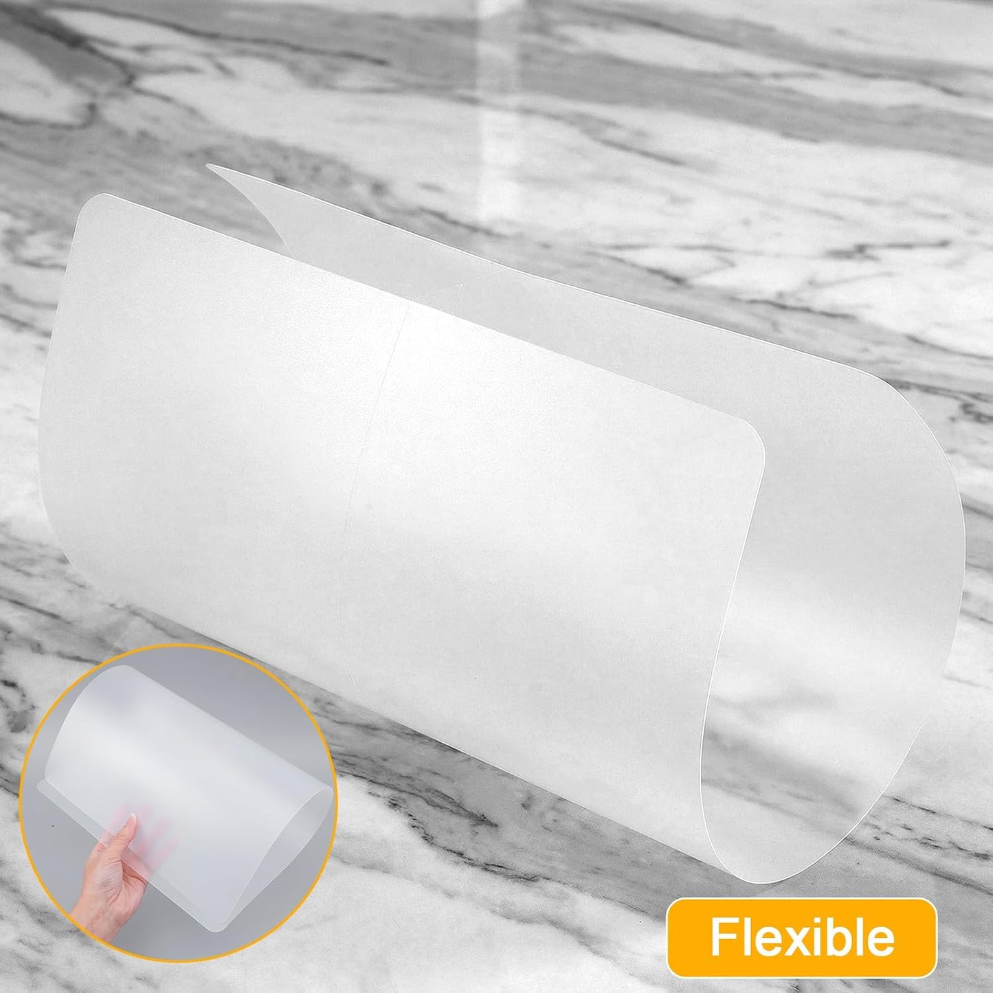 25 Pack Plastic Cutting Board Set, Clear Flexible Cutting Mats for Kitchen, BPA-Free Dishwasher Safe Placemats Table Mats, 17 x 11 Inches
