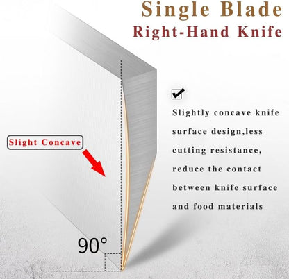 8-inch Japanese Deba Knife Kitchen Knife Cooking Knife Baking Chef Knife Sushi Knife Stainless Steel Professional Heavy Duty Knife for Fish, Ultra Sharp Japanese Carbon Steel Blade, AS SHOW