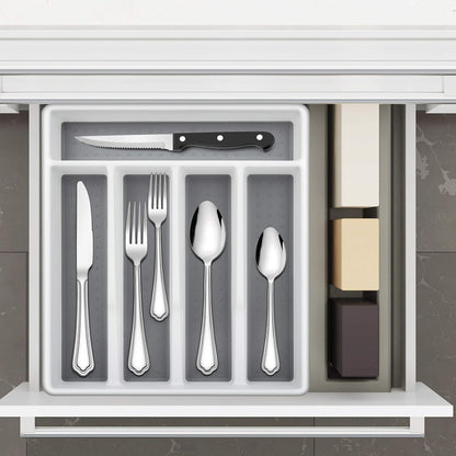 72-Piece Silverware Set with Steak Knives and Organizer Tray, Stainless Steel Cutlery Flatware Set for 12, Tableware Eating Utensils with Scalloped Edge, Dishwasher Safe, Mirror Polished