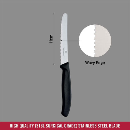 4-Inch Swiss Classic Paring Knife with Straight Blade, Spear Point, Red