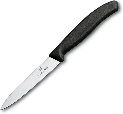4-Inch Swiss Classic Paring Knife with Straight Blade, Spear Point, Red