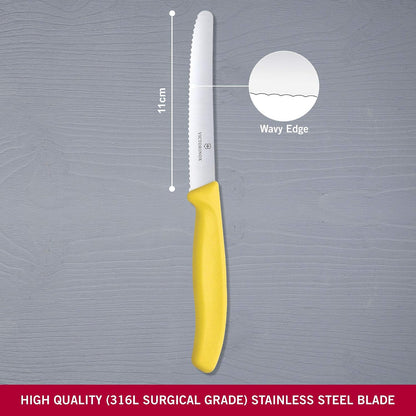 4-Inch Swiss Classic Paring Knife with Straight Blade, Spear Point, Red