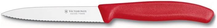 4-Inch Swiss Classic Paring Knife with Straight Blade, Spear Point, Red