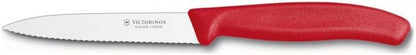4-Inch Swiss Classic Paring Knife with Straight Blade, Spear Point, Red