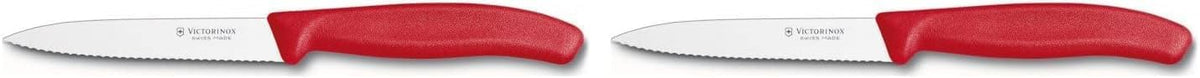 4-Inch Swiss Classic Paring Knife with Straight Blade, Spear Point, Red