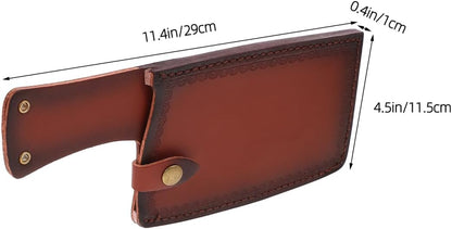 Artificial Leather Cleaver Knife Cover Boning Knife Sheath Protective Sleeve for Kitchen Storage Lightweight Portable Cutter Protector 11.41 X 4.52 X 0.39 in 1 Piece