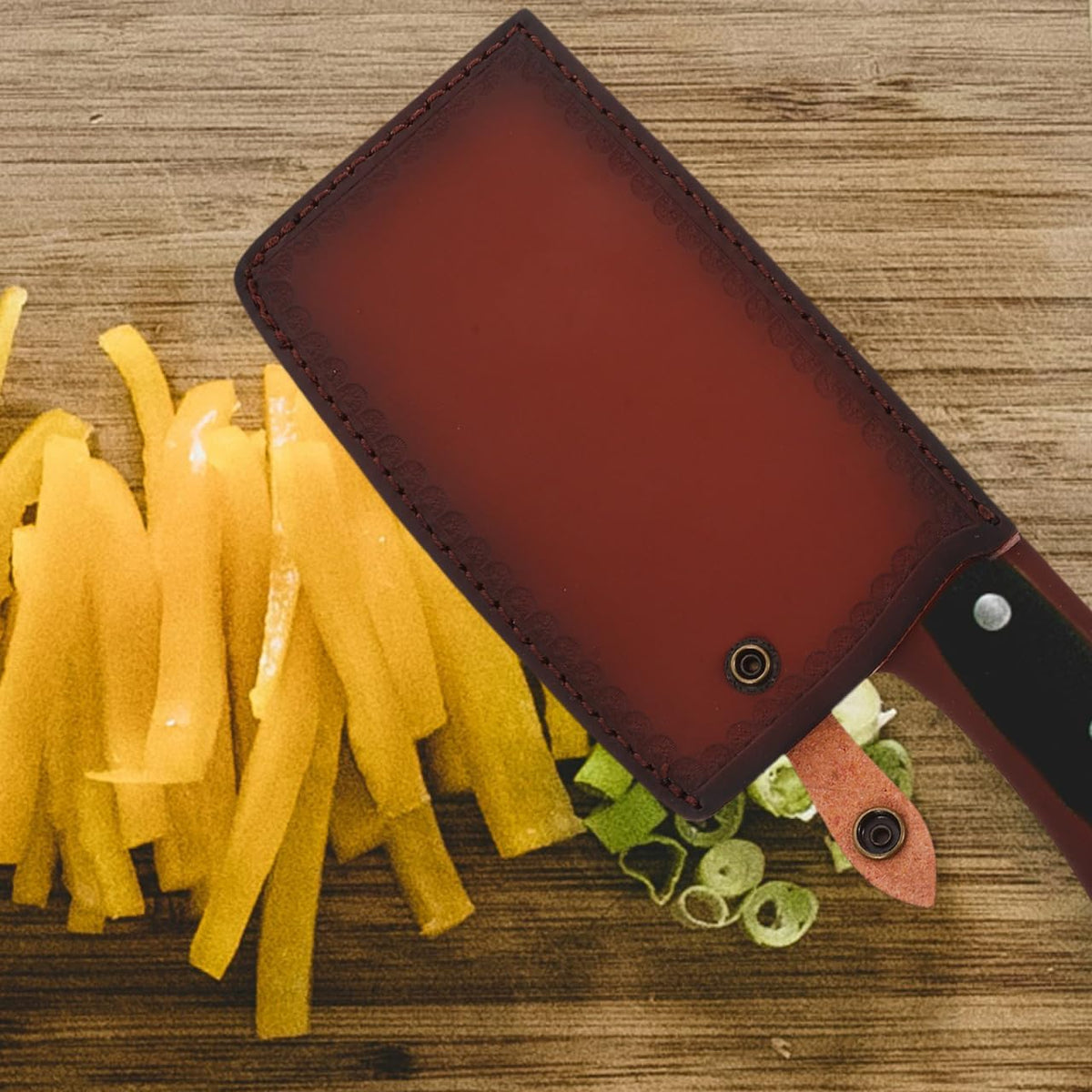 Artificial Leather Cleaver Knife Cover Boning Knife Sheath Protective Sleeve for Kitchen Storage Lightweight Portable Cutter Protector 11.41 X 4.52 X 0.39 in 1 Piece