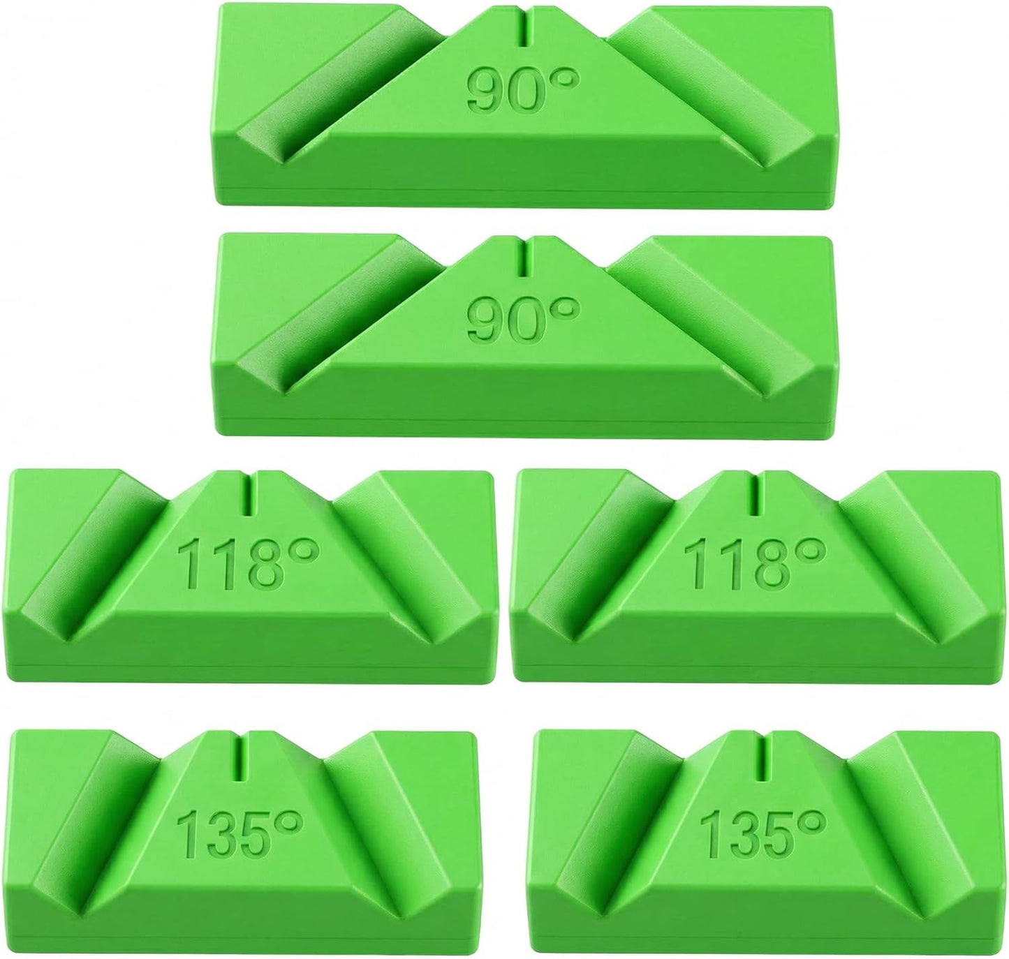 6 Pcs Drill Bit Sharpening Guide Jig, Drill Bit Sharpener for Bench Grinder, 90°, 118°, 135° Angle No Power Required for Regrinding Dull Twist Bits