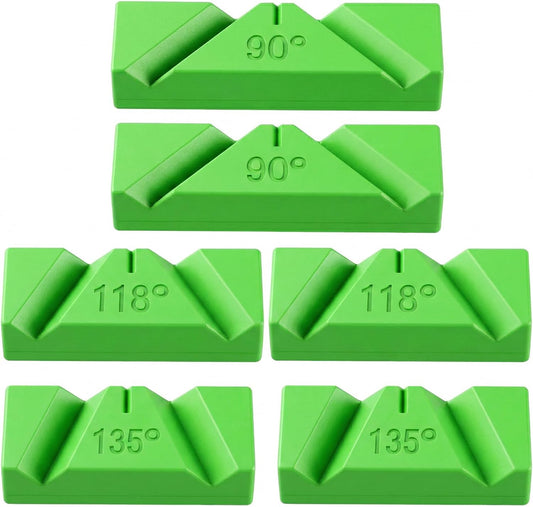 6 Pcs Drill Bit Sharpening Guide Jig, Drill Bit Sharpener for Bench Grinder, 90°, 118°, 135° Angle No Power Required for Regrinding Dull Twist Bits