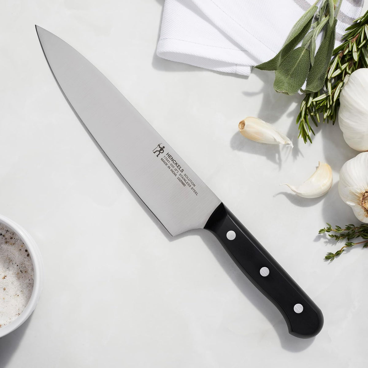 Solution Razor-Sharp 8-inch Chef Knife, German Engineered Informed by 100+ Years of Mastery